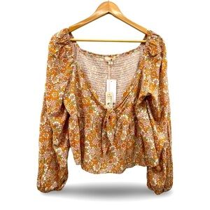 Daisy & Delilah Retro Floral Top Size XXL NWT